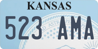 KS license plate 523AMA