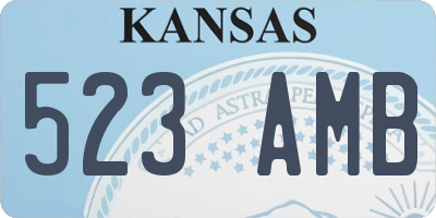KS license plate 523AMB