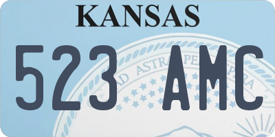 KS license plate 523AMC
