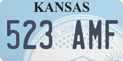 KS license plate 523AMF