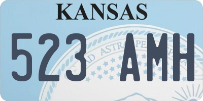 KS license plate 523AMH