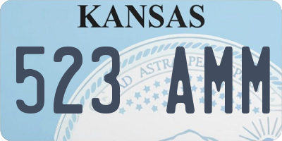 KS license plate 523AMM