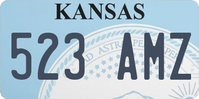 KS license plate 523AMZ