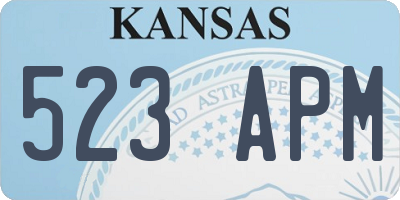 KS license plate 523APM