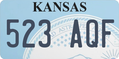 KS license plate 523AQF