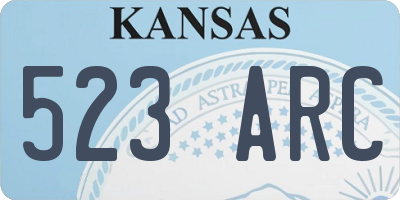KS license plate 523ARC