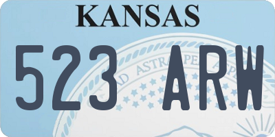 KS license plate 523ARW