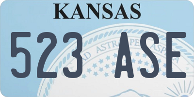 KS license plate 523ASE