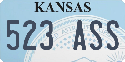 KS license plate 523ASS