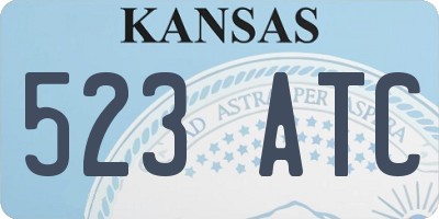 KS license plate 523ATC