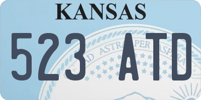 KS license plate 523ATD