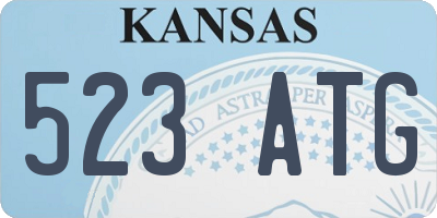 KS license plate 523ATG