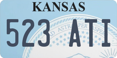 KS license plate 523ATI