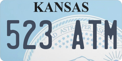 KS license plate 523ATM