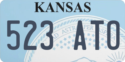 KS license plate 523ATO