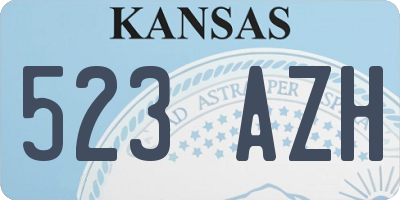 KS license plate 523AZH