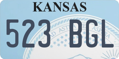 KS license plate 523BGL