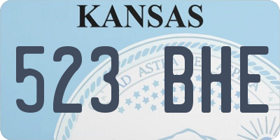 KS license plate 523BHE