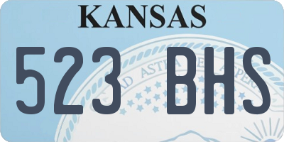 KS license plate 523BHS