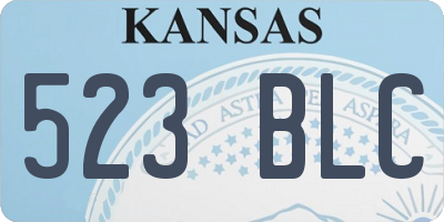 KS license plate 523BLC