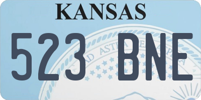KS license plate 523BNE