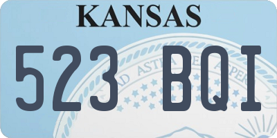 KS license plate 523BQI