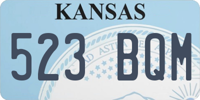 KS license plate 523BQM