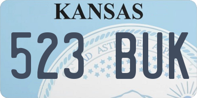 KS license plate 523BUK
