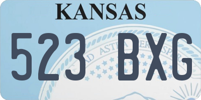 KS license plate 523BXG