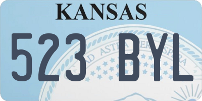 KS license plate 523BYL