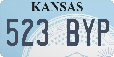 KS license plate 523BYP