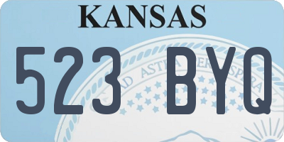 KS license plate 523BYQ