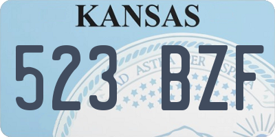 KS license plate 523BZF