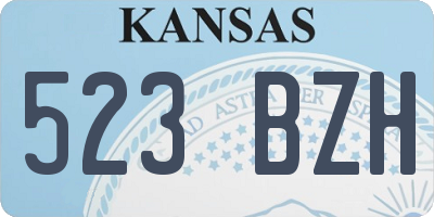 KS license plate 523BZH