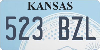 KS license plate 523BZL