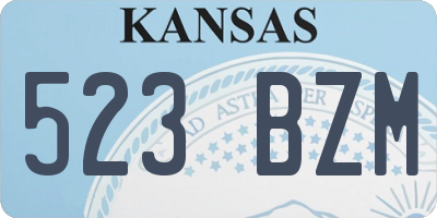 KS license plate 523BZM