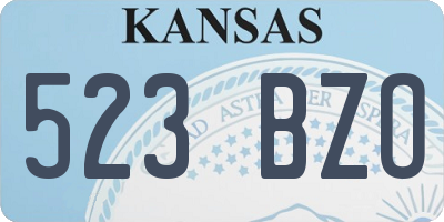 KS license plate 523BZO