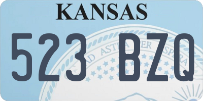 KS license plate 523BZQ