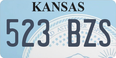 KS license plate 523BZS
