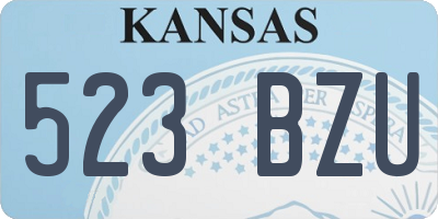 KS license plate 523BZU