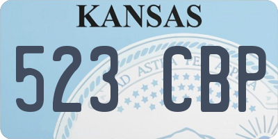 KS license plate 523CBP
