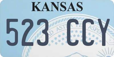 KS license plate 523CCY