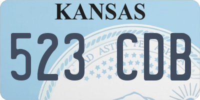 KS license plate 523CDB