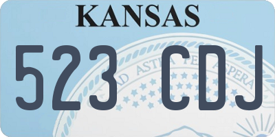 KS license plate 523CDJ