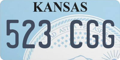 KS license plate 523CGG