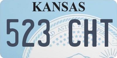 KS license plate 523CHT