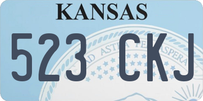 KS license plate 523CKJ