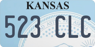 KS license plate 523CLC