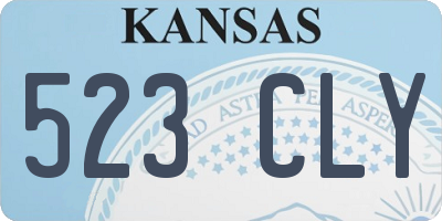 KS license plate 523CLY