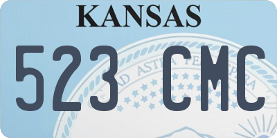 KS license plate 523CMC